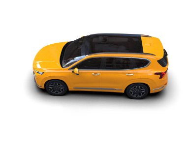 araba yan görünümü beyaz üzerinde izole