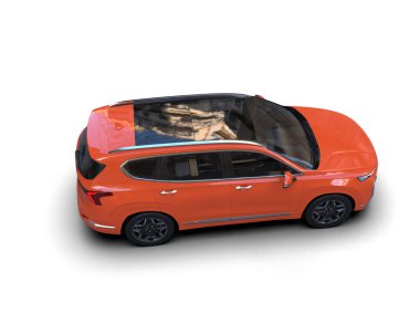 beyaz arka planda modern elektrikli araba