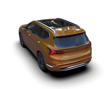 Araba arka planda izole. 3D görüntüleme - illüstrasyon