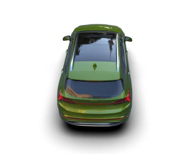 modern araba beyaz arka planda izole edildi. 3 boyutlu çizim - illüstrasyon