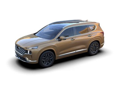 Araba lüks arka planda izole. 3d oluşturma