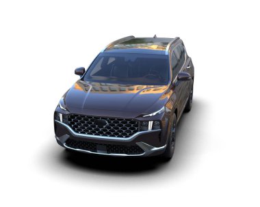 Modern lüks araba siyah arka planda izole edilmiş. 3d oluşturma