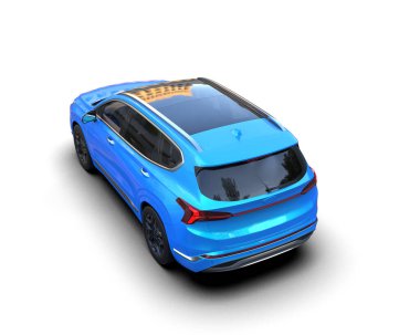 modern şehir otomobili - arka plan 3 boyutlu illüstrasyon