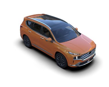 Beyaz arka planda modern bir cip. 3d illüstrasyon