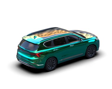 Modern şehir arabası. 3 Boyutlu Hazırlama