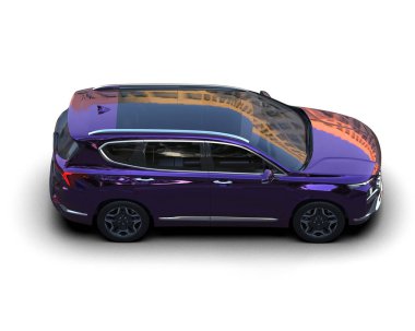 koyu mor modern şehir arabası