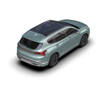 Şehir arabalı cip. 3d oluşturma.