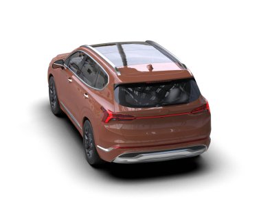 Beyaz arka planda 3 boyutlu lüks araba