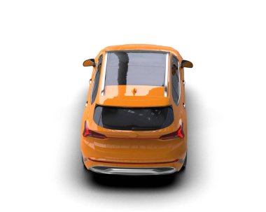 modern araba arka planda bir yansımayla izole edilmiş. 3d illüstrasyon