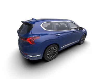 Beyaz arka planda 3 boyutlu araç izole edilmiş..