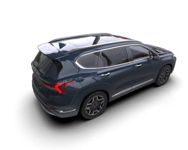 Beyaz arka planda birinci sınıf bir aile. 3d oluşturma.