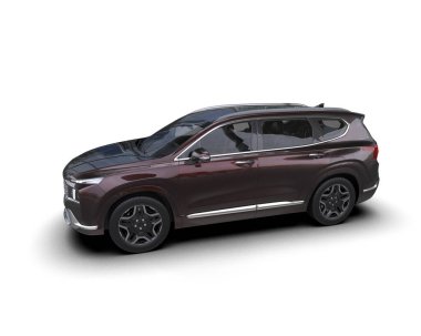 Beyaz arka planda bir araba. 3 Boyutlu Hazırlama