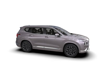 Modern SUV arabası. 3d oluşturma
