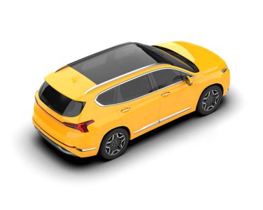 beyaz arkaplanda modern araba