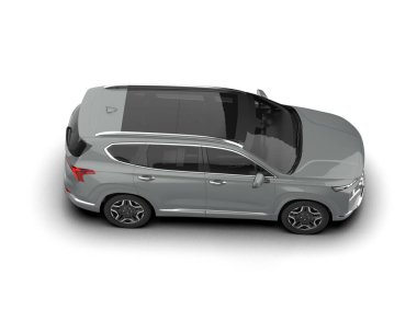 Metniniz için boş alanı olan beyaz modern SUv