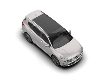 Modern şehir arabası - konsept. 3d illüstrasyon