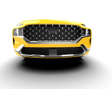 Gerçekçi modern araba beyazda izole edilmiş. vektör illüstrasyonu