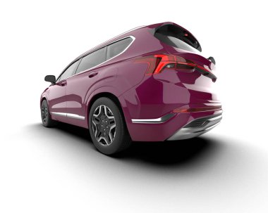 beyaz arka planda modern araba