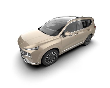 Arka planda izole edilmiş beyaz lüks araba