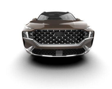 Stüdyo ortamında daha az genel olan beyaz bir arabanın 3 boyutlu çizimi.