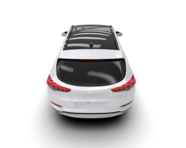 modern beyaz SUV arabası beyaz arkaplanda izole edildi