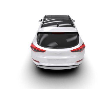 modern beyaz SUV arabası beyaz arkaplanda izole edildi