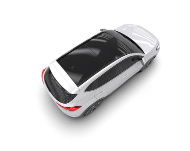 modern beyaz SUV arabası beyaz arkaplanda izole edildi