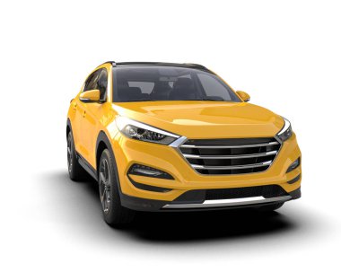 araba modern şehir modeli beyaz üzerine