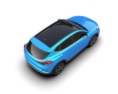 modern araba beyaz arka planda izole edildi. 3 boyutlu görüntüleme