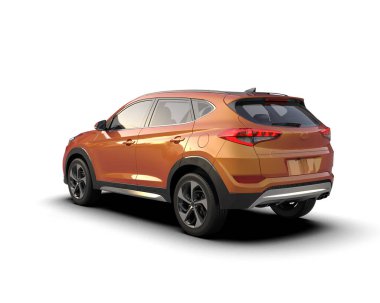 modern SUv beyaz arkaplanda izole edildi