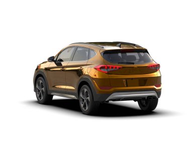 Beyaz arka planda bir araba. modern ve lüks.