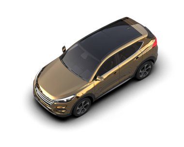 arkaplanda izole edilmiş araba, 3D görüntüleme - illüstrasyon