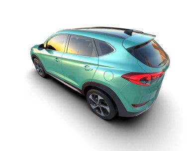 Bir SUV arabasının çizimi. yüksek çözünürlüklü resimleme