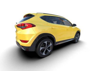 Lüks SUV - Modern aile - araba - 3 boyutlu illüstrasyon