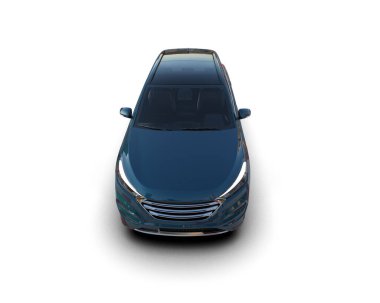 Modern araba 3 boyutlu hafif bir resimde izole edilmiş.