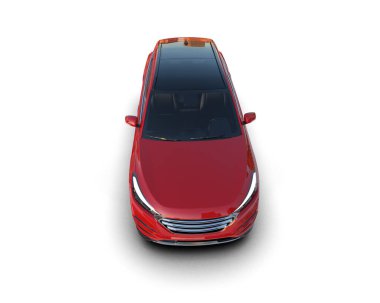 kırmızı lüks modern araba - ön manzara