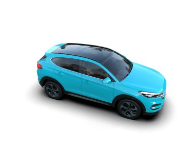 Araba beyaz zemin üzerine.