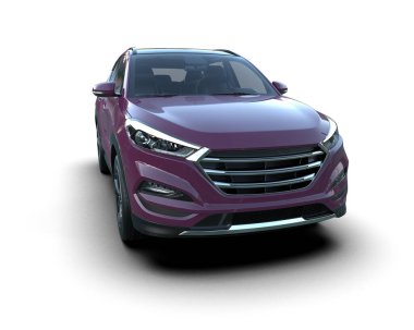 Beyaz arkaplandaki araba.