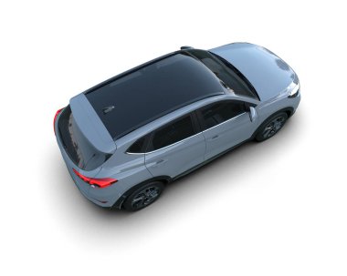 siyah spor araba - 3D illüstrasyon