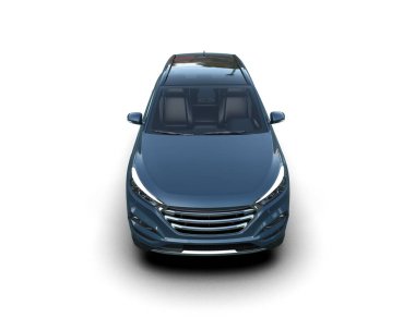 Modern araba arka planda izole edilmiş. 3D görüntüleme - illüstrasyon