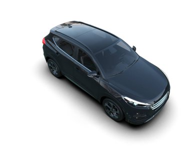 Siyah spor araba, beyaz arka plan.