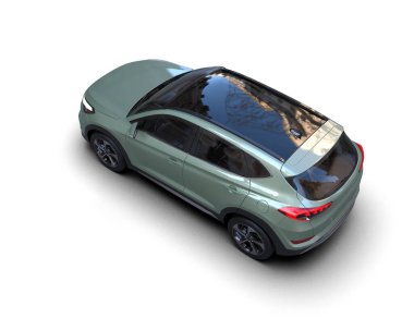 modern araba beyaz üzerine izole