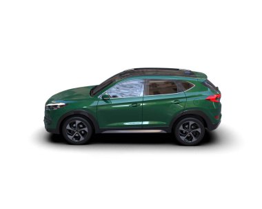 Beyaz arka planda modern bir cip. 3d oluşturma