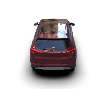 modern araba beyaz üzerine izole