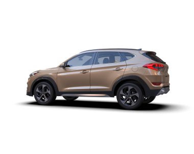 beyaz arkaplanda izole edilmiş gölge SUV