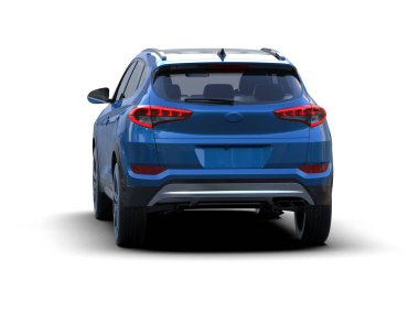 modern araba beyaz arkaplanda izole edildi. 3 boyutlu görüntüleme - ön görünüm