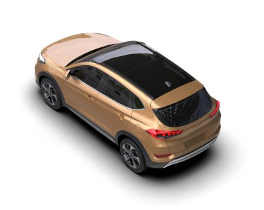 beyaz arkaplanda izole edilmiş araba 3 boyutlu görüntüleme - -