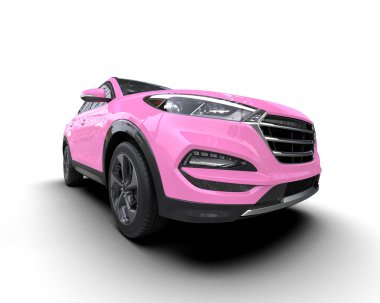 modern pembe cip - ön görünüm - 3 boyutlu görüntüleme