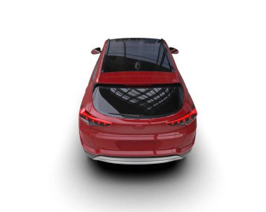 beyaz arkaplanda modern araba