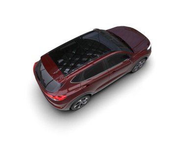 Arka planda izole edilmiş modern şehir. 3 boyutlu resimleme.